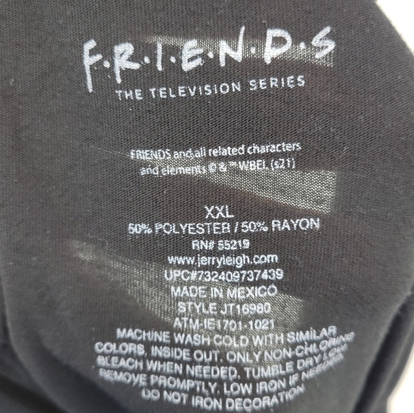 Friends the Television Series Womens Black Y2K T-Shirt Size‎ XXL - Picture 6 of 6